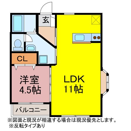 ガーデンコートセザンヌ金屋Ａの物件間取画像